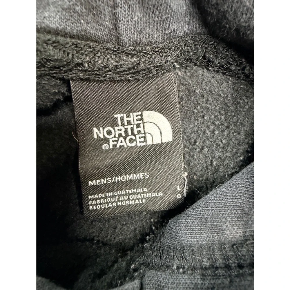 The North Face Mens Hoodie Large Black Pullover‎ Big Logo Fleece Sweatshirt L - Picture 6 of 7